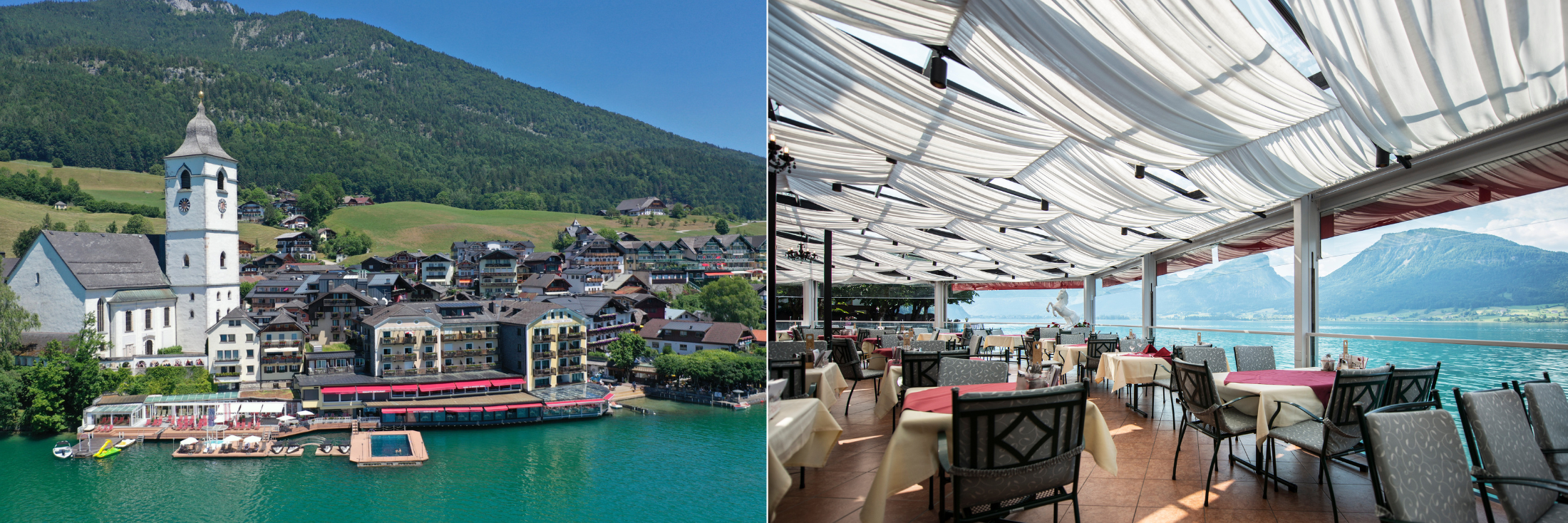 Romantik Hotel Im Weissen Rössl: Erste Reihe fußfrei am Wolfgangsee