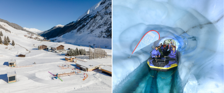 Hintertuxerhof – wo Familien im Gletscher Boot fahren